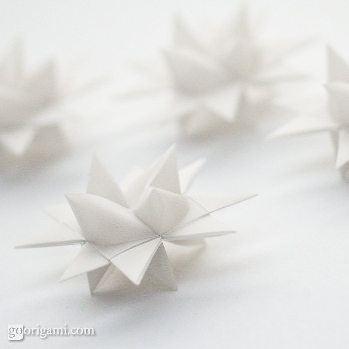 Shimmer Pearl Froebel Moravian German Star Paper Origami Ornaments