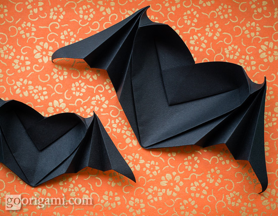Halloween Origami: Bat-Winged Heart