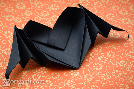 Halloween Origami: Bat-Winged Heart