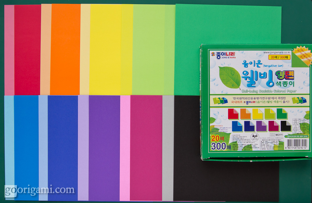 Jong Ie Nara Pororo Origami Dualside Colored Paper Clean Tech 14 Sheet x 2pcs
