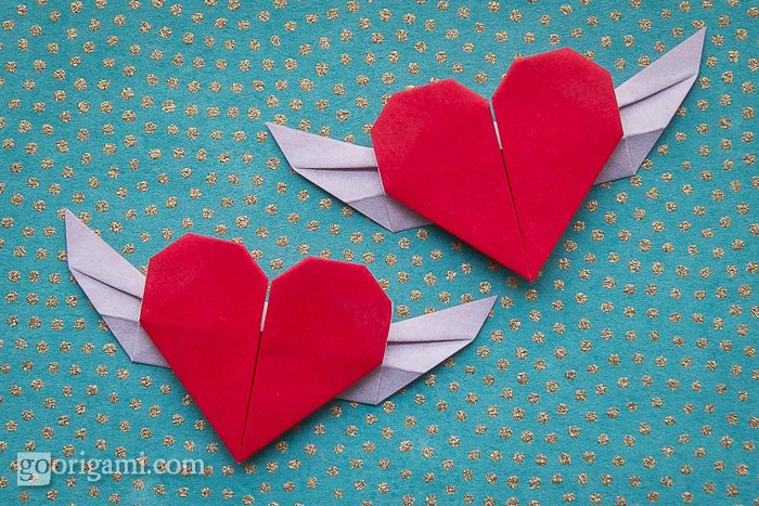 Flying Origami Heart