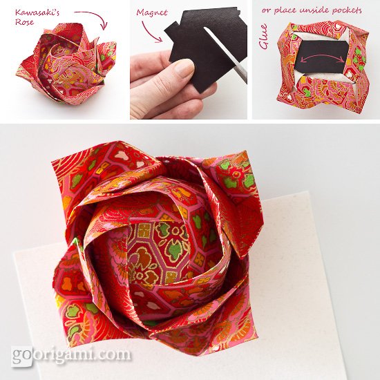 Origami Magnet — Kawasaki's Rose
