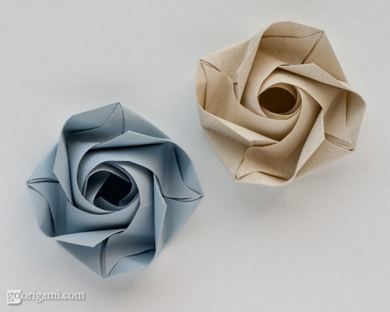 Origami magnet origami rose kusudama