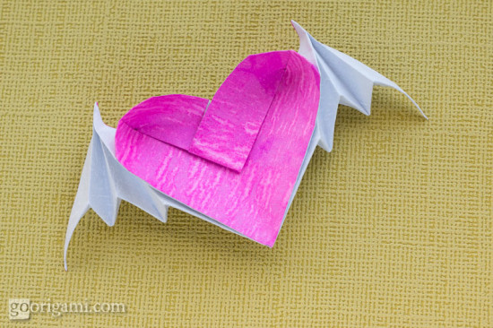 Origami Bat-Winged Heart