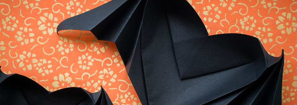 Halloween Origami: Bat-Winged Heart