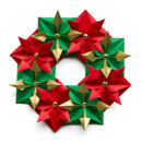 Origami Christmas Wreath