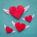 Flying Origami Heart