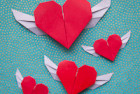 Flying Origami Heart