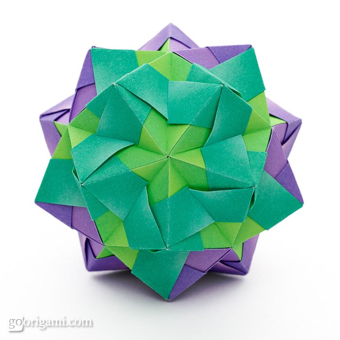 Modular Origami Stars by Maria Sinayskaya, four designs - Go Origami
