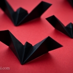 origami bat necklace