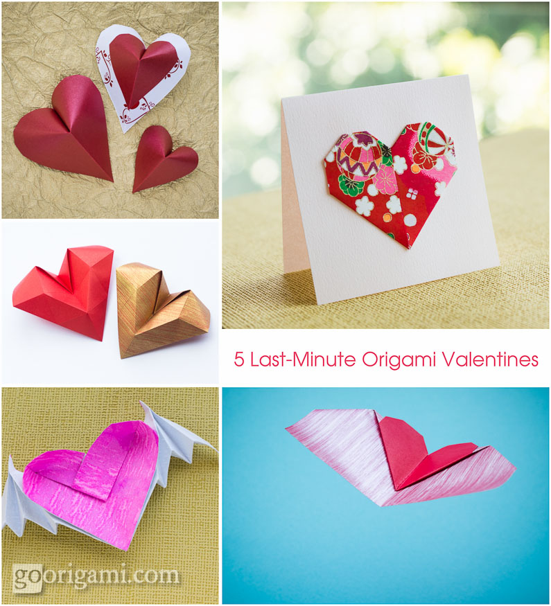 Five Easy Origami Hearts — Valentine's Day Origami - Go Origami